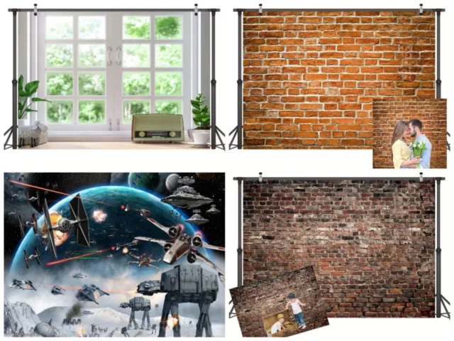 10ft Photography Backdrop 8x8ft Window Brown Brick Outer Space Background Home