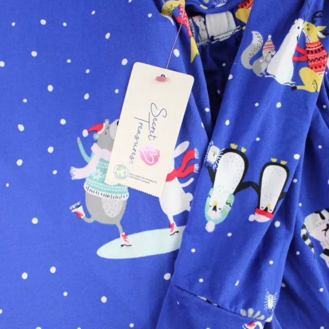 Secret Treasures Sleepwear 2 Piece PJ Set Size S (4-6) Holiday Winter Blue 2