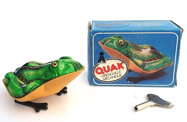 Ancien jouet animal grenouille année 60-70 mécanique friction