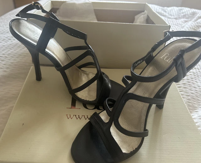 Faith Black High Heeled Womens Shoes Size 4 (37).