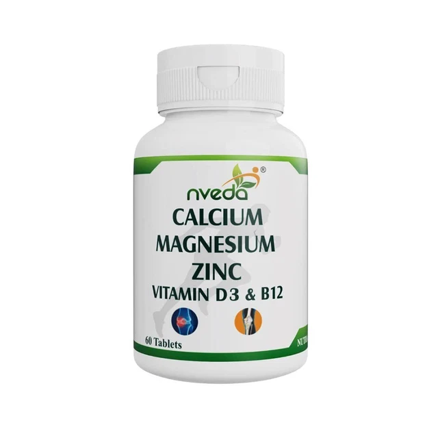 NVEDA CALCIUM SUPPLEMENT with Vitamin D, Magnesium, Zinc & Vitamin B 12