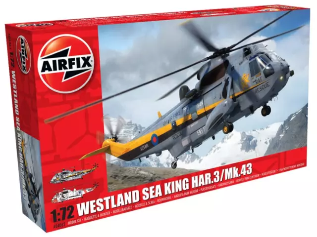 Airfix Westland Sea King HAR3/Mk43 RAF Falklands SAR RNoAF Helicopter Model Kit