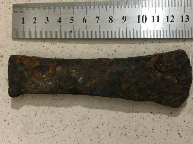 Ancient Spearhead Spear Dart Axe antique Viking Artifact 163g METAL DETECTIN FIN