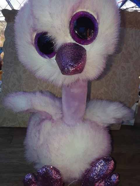 2019 TY Beanie Boos KENYA the Lavender Ostrich Plush Stuffed Animal Toy Friend
