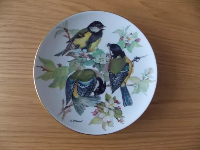 Wwf Collectors Plate By Ursula Band Songbirds Of Europe 1986 'Great Titmouse’