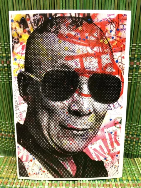 Mr. Brainwash MBW Postcard Print 4x6 Dalai Lama Wearing Sunglasses Graffiti