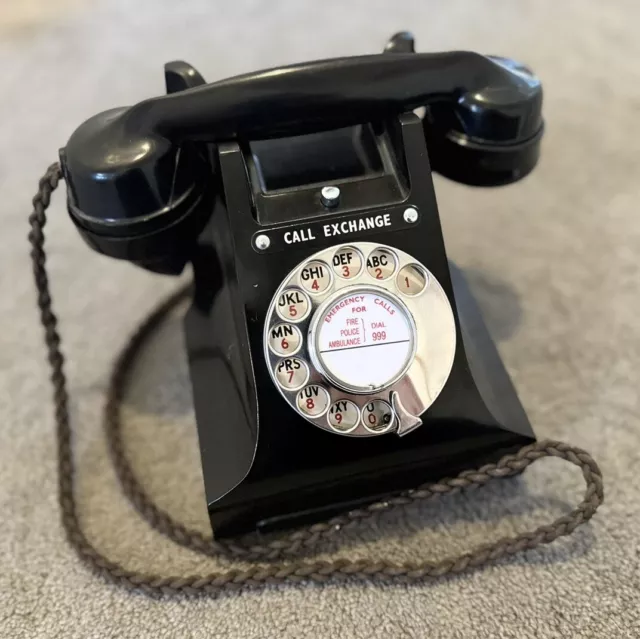 Vintage GPO 312 Bakelite Rotary Dial Telephone - Iconic British Retro