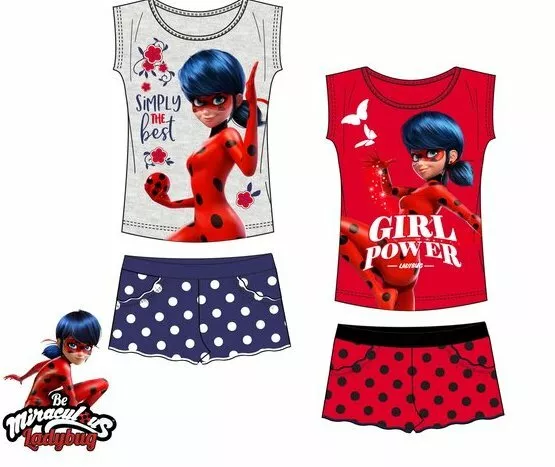 Completo bambina estivo ladybug manica corta abbigliamento bimba 4 5 6 8 anni