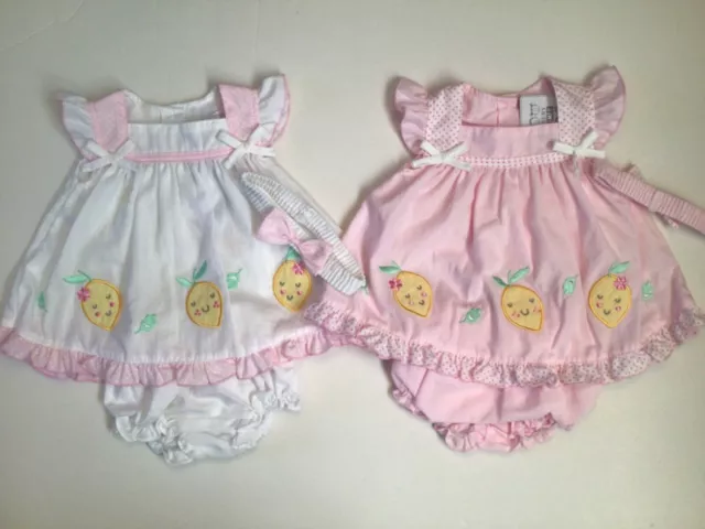Set abito fiocco di limone 3 pezzi bambina stile spagnolo neonato 0-3 3-6 mesi