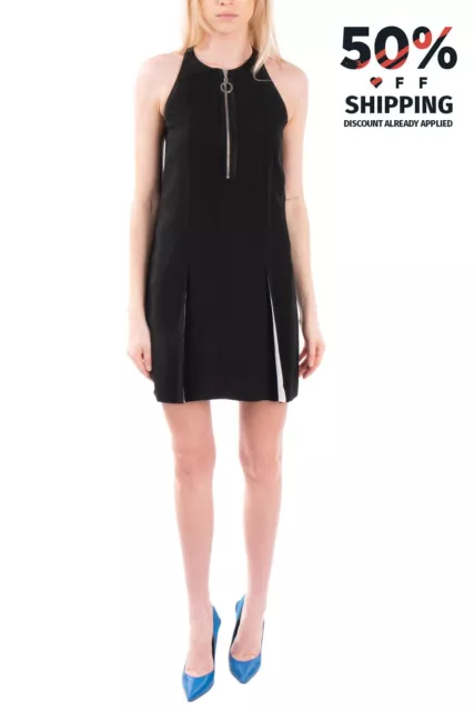 RRP €785 EDUN Shift Dress Size US 2 / XS Silk Insert Ring Detail Layered Hem