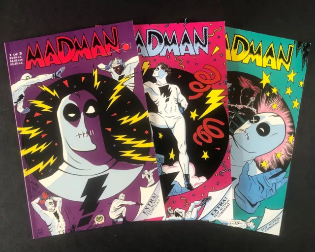 MADMAN #1-3 The Oddity Odyssey - 1st Madman series by Mike Allred - Tundra 1992