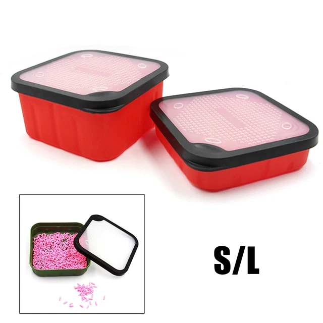 LIVE BAIT BOX with Breathable Lids for Fishing Maggots and Bloodworms