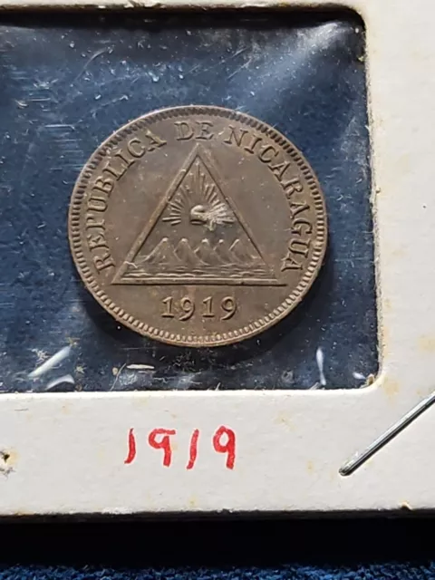 Nicaragua 1919 Coin 1 Centavo KM.#11