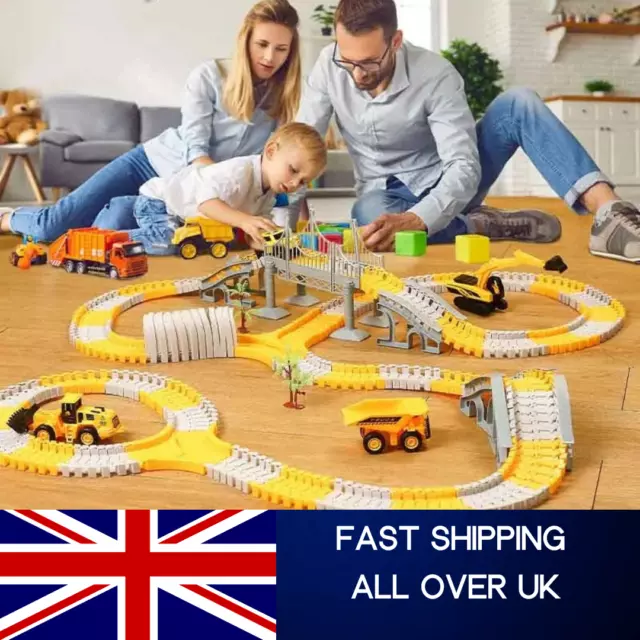 137-467pcs Children Electric Track Toy Car Engineering Car Kids Easter Gift All