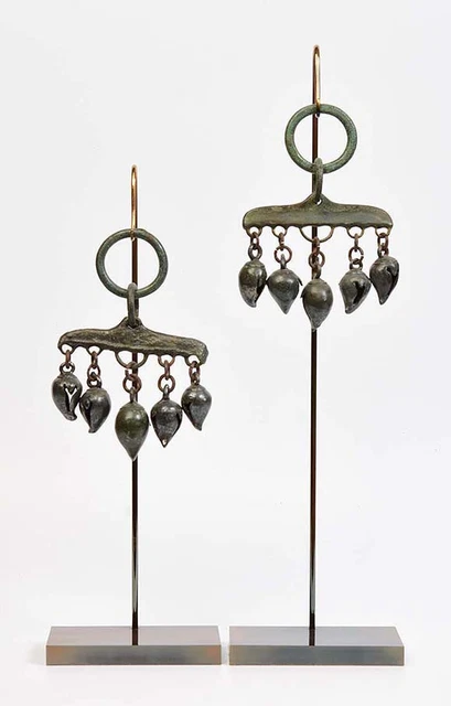 12th Century, Angkor Vat, A Pair of Antique Khmer Bronze Horse Decoration