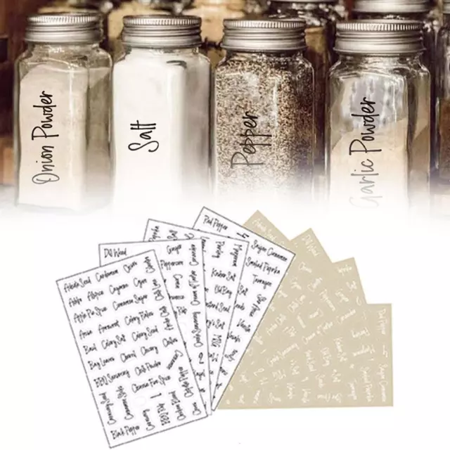 274 Stickers Spice Herb Storage Jar Labels Stickers Decals Stickers W8N9