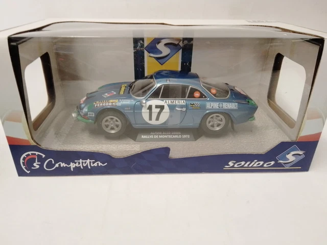 Solido Alpine A110 1600S Blue Rally De Monte Carlo 1972 1:18