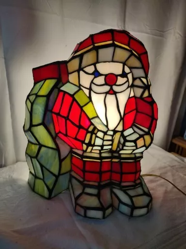 Meyda Lighting Santa Claus Tiffany Style Stained Glass Accent Lamp