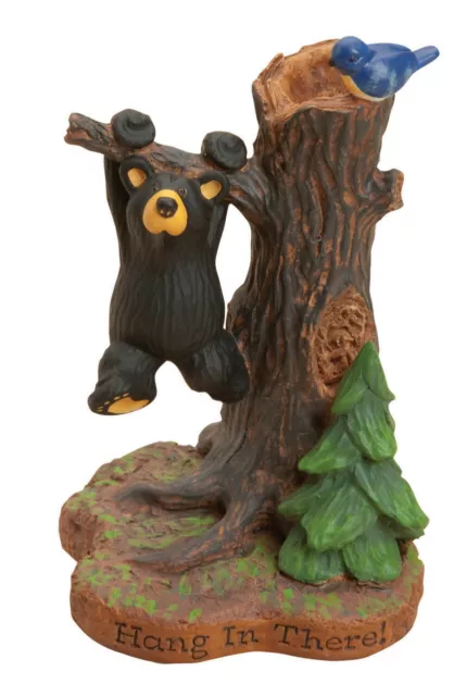 Black Bears by Jeff Fleming mini figurine "Hang in There" Bearfoots rustic cabin