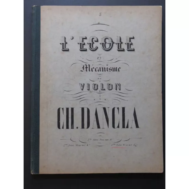 DANCLA Charles Ecole des Gammes op 74 No 3 Violon ca1879 2