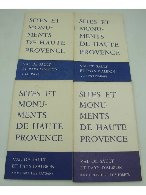 Sites et Monuments de Haute Provence - Val de Sault et pays d'Albion - 4 Volumes