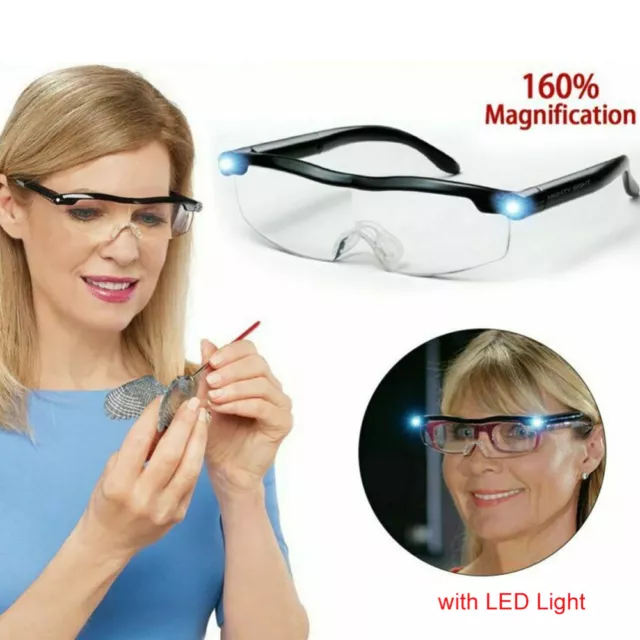 MIGHTY SIGHT 160 Magnifying Eyewear HD Glasses Unisex With LED