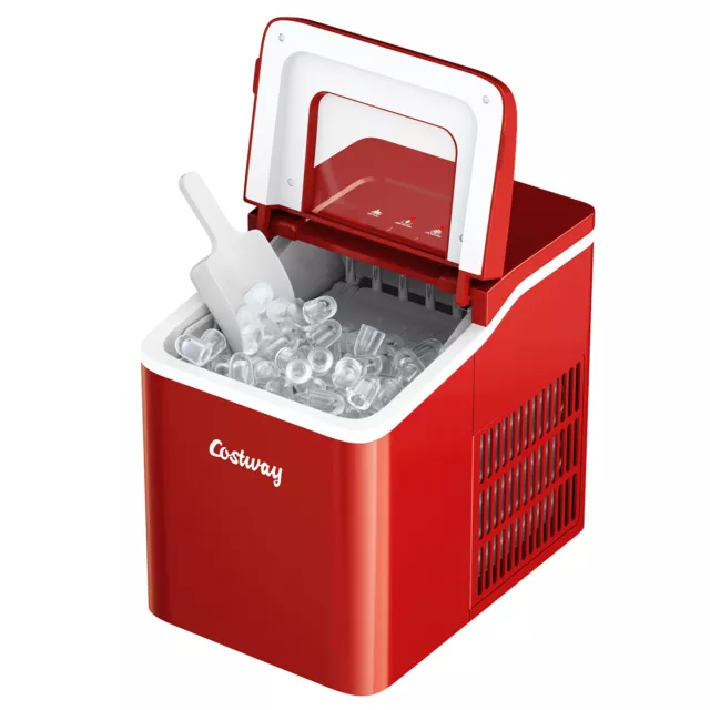 Countertop Ice Maker Portable Ice Cube Maker with Self-Cleaning Function & Scoop