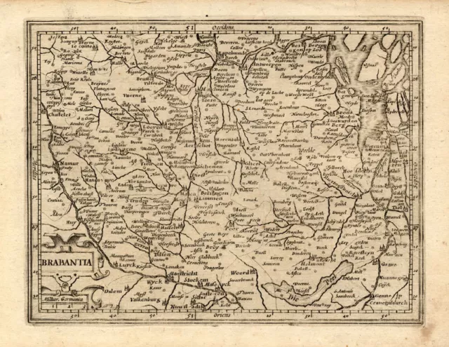 Antique Map-BRABANT-NETHERLANDS-Guicciardini-1613