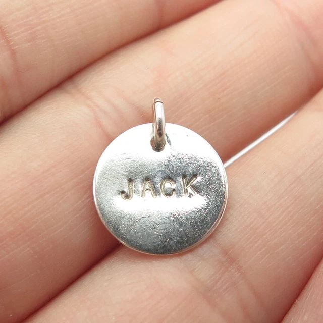 925 Sterling Silver Vintage "Jack" Personalized Charm Pendant