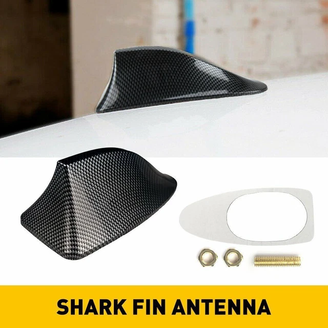 Carbon Fiber Shark Fin Roof Antenna Car AUTO Aerial FM/AM Radio Signal Universal