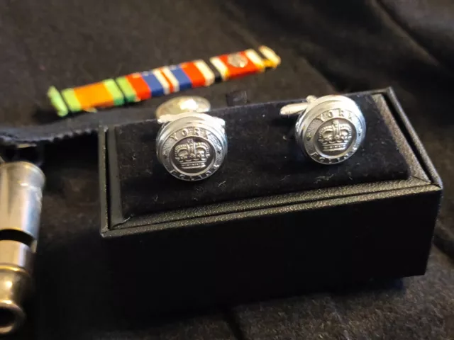 Historic Genuine City Of York Police Tunic Button Cufflinks. Handmade In The UK