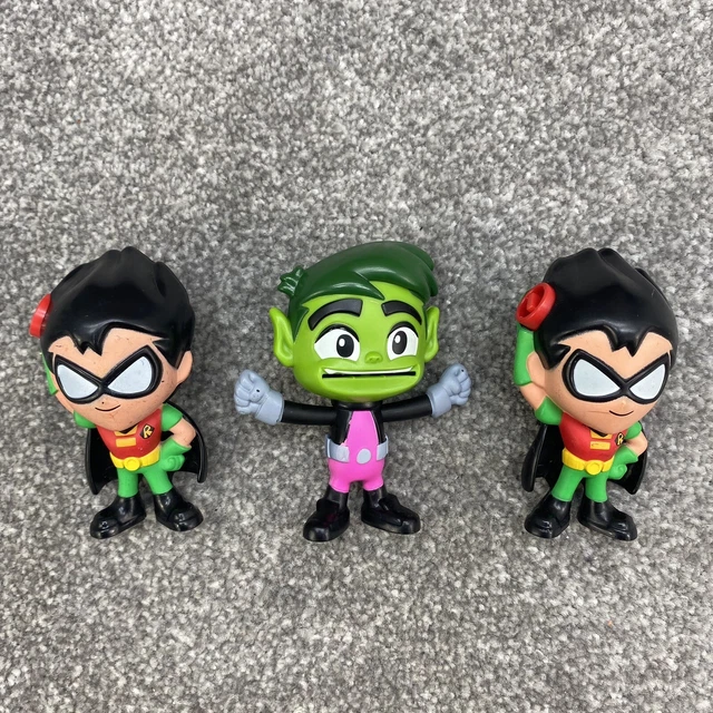 Figurines Teen Titans Go! - Beast Boy (Land Mower) & Robin (Vac-Cycle) - BANDAI 2004