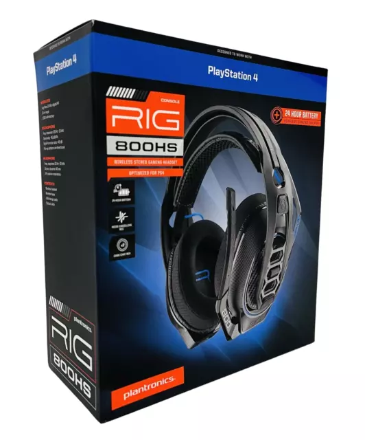 Plantronics RIG 800HS Wireless Stereo Gaming Headset PS4 PS5 PC Schwarz