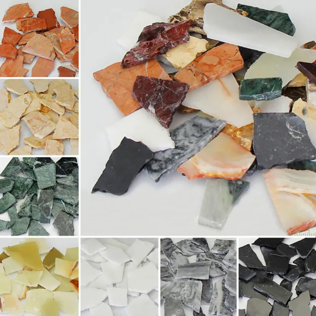 Marble Pattern Ceramic Glass Mosaic Tiles Mixed Irregular Pieces for Craft DIY