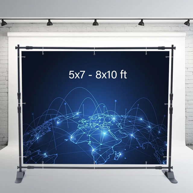 Banner Stand with Adjustable Poster Stand Retractable Height for Trade Show NEW