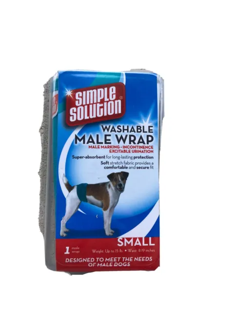 Dog Male Diaper Washable Simple Solution Reusable Size Small Up To 15 Pounds