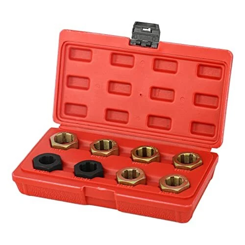 8pc Axle Spindle Metric & SAE Fractional Cleaning and Rethreading Set Kit,Thr...