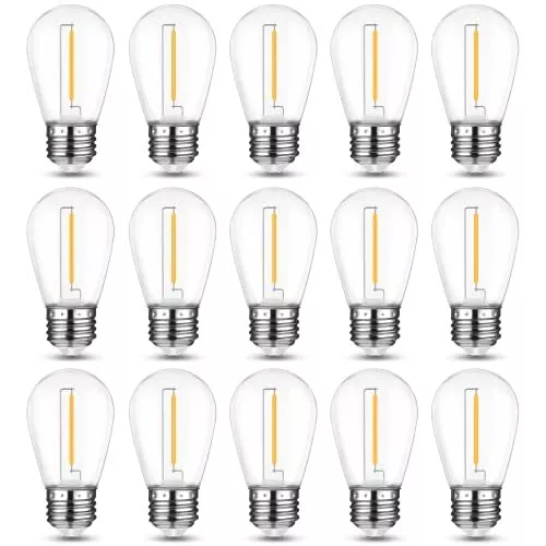 LED String Light Bulbs, Shatterproof Outdoor String S14 Replacement Light Bul...