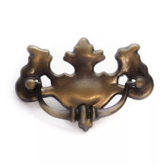 Drop Bail Pull Chippendale Brass Plated Dresser Drawer  Handle Eagle Vintage
