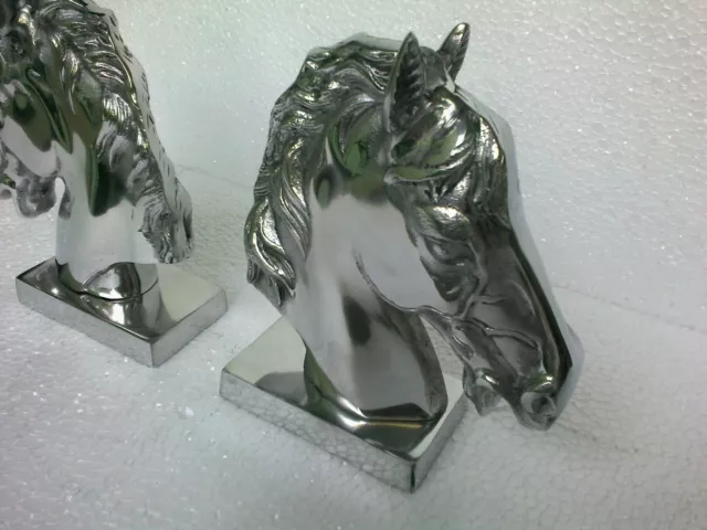 Aluminium Horse Head Bookend Figurine Sculpture Statue . 3