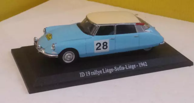 véhicule miniature 1/43  CITROËN  ID  19 RALLYE LIEGE SOFIA LIEGE  1962