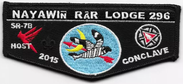 S80 Nayawin Rar Lodge 296 2015 Conclave Delegate Flap Boy Scouts of America BSA