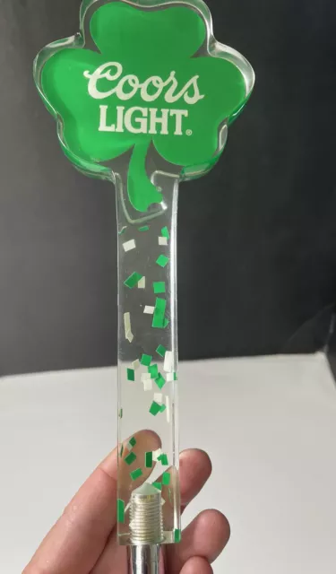 Coors Light Beer Tap Handle Shamrock Saint Patricks Day