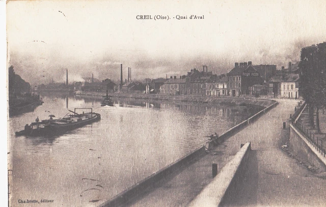 CPA CREIL Quai d'Aval