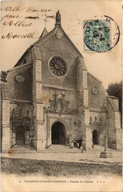 CPA Villeneuve St Georges Facade de l'Eglise (1346790)