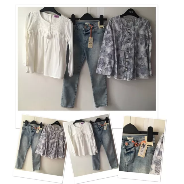 New f&F girls tunic blouse & n tags river island molly jeans &exc u next 4-5 yrs