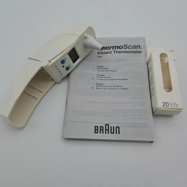 🥝 Braun Thermoscan EzPlus One Second Ear Thermometer HM4 USED