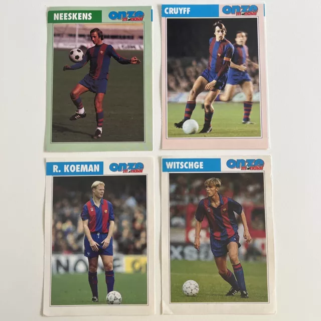 4 Football Rookie Card Onze Mondial Barca Stars Cruyff Neeskens Koeman Witschge