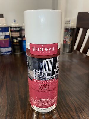 Lata de pintura en aerosol blanca Red-Devil Brillo 11,20 onzas hecha en EE. UU.