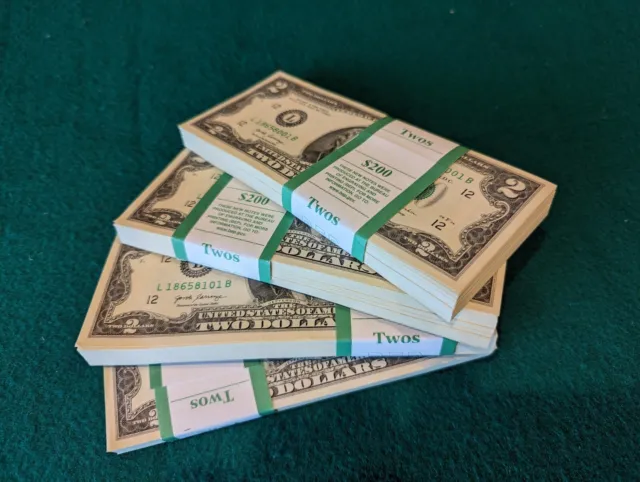 $$ SPECIAL OFFER- 100 TWO DOLLAR BILLS-$2 UNCIRCULATED SEQUENTIAL- San Francisco